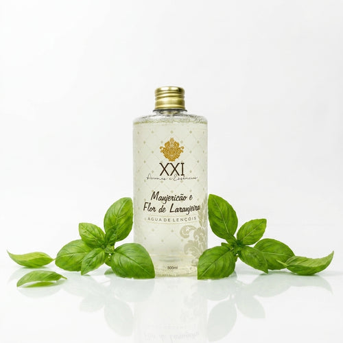 Água de Lençóis 500ml Manjericão e Flor de Laranjeira - XXI Aromas