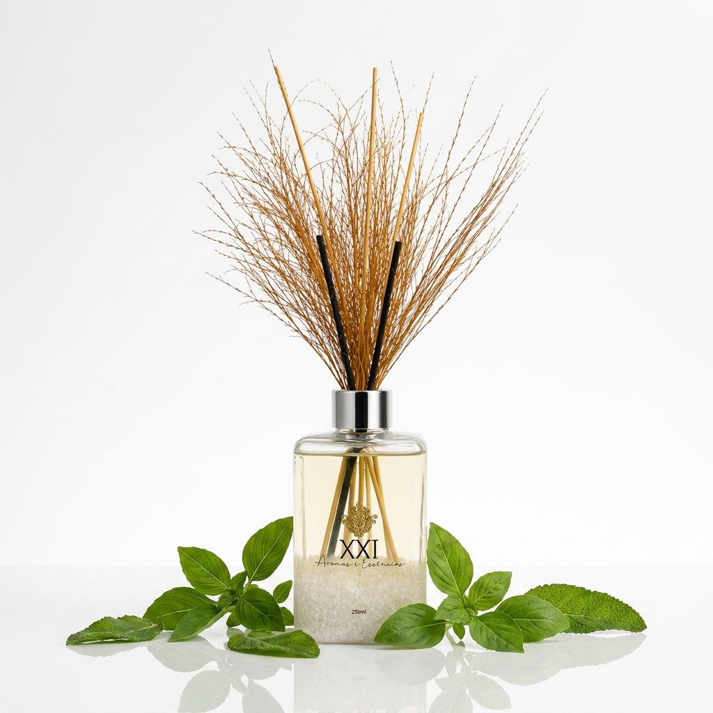 Difusor Mini Square 250ml Manjericão e Flor de Laranjeira- XXI Aromas