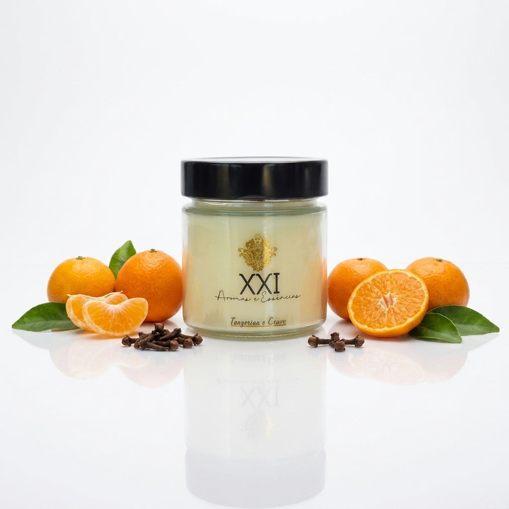 Vela Aromática Lumière 170g Tangerina e Cravo - XXI Aromas