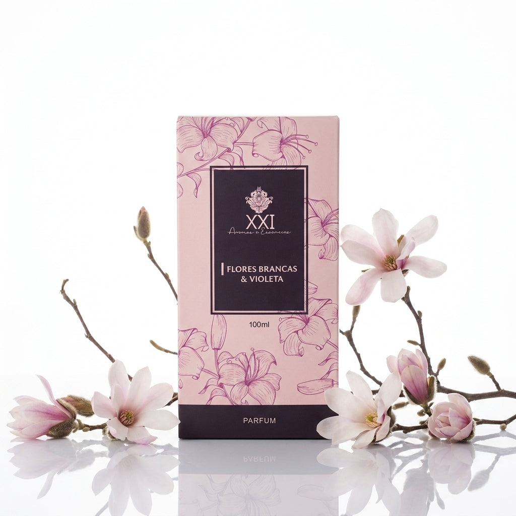 Perfume Feminino Flores Brancas e Violetas 100ml