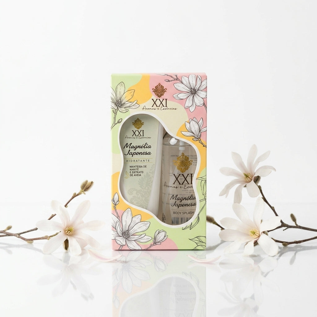 Kit Duo Body Splash e Hidratante Magnólia Japonesa