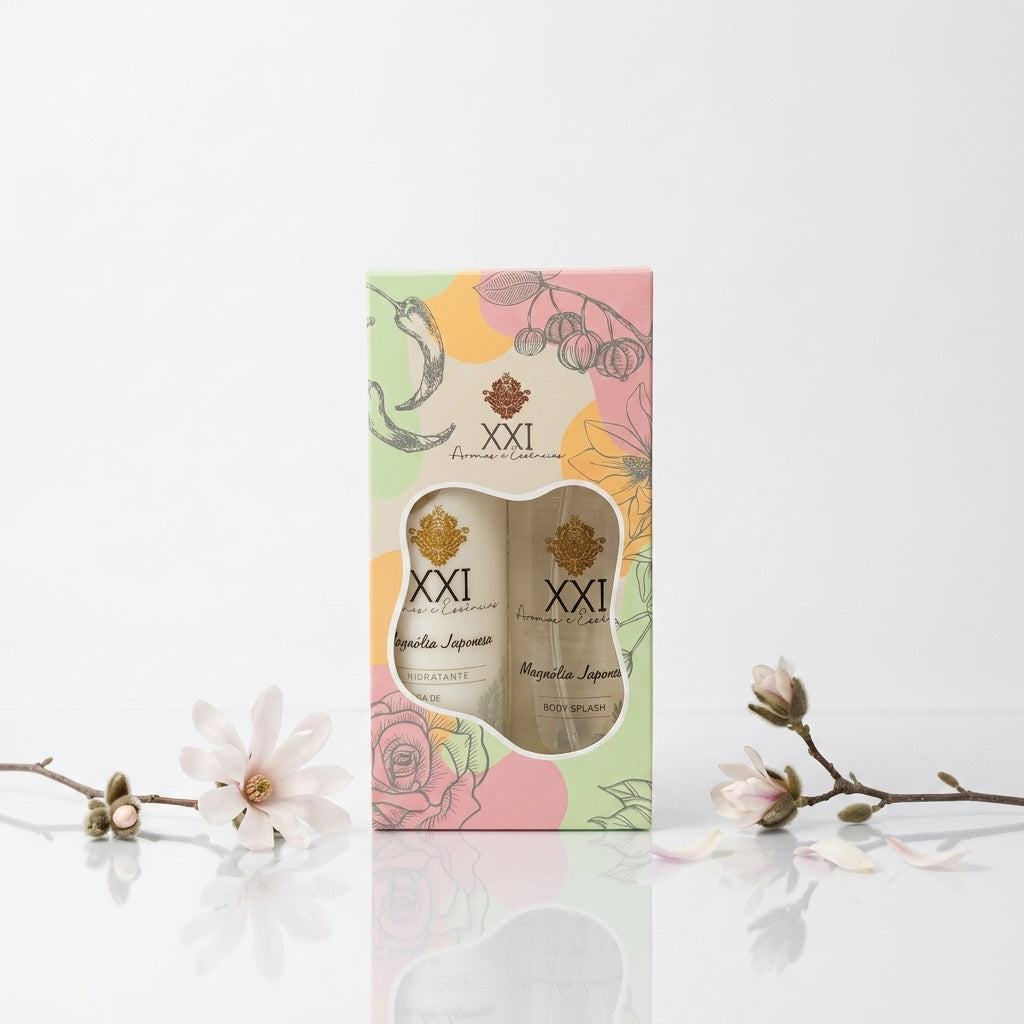 Kit Duo 240ml Body Splash e Hidratante Magnólia Japonesa
