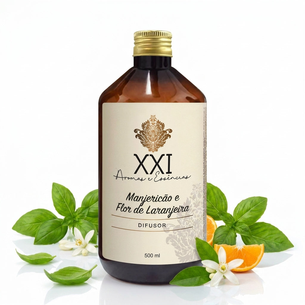 Refil Difusor 500ml Manjericão e Flor de Laranjeira - XXI Aromas
