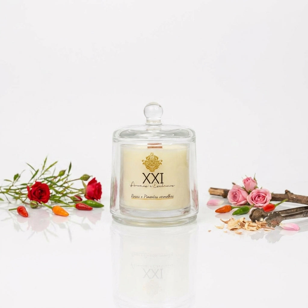 Vela Aromática Rosa e Pimenta 170g Edição Limitada - XXI Aromas