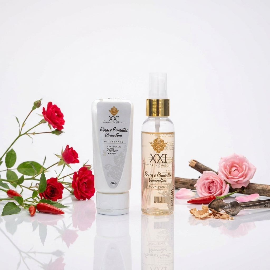 Kit Duo Body Splash e Hidratante Rosas e Pimentas 60ml