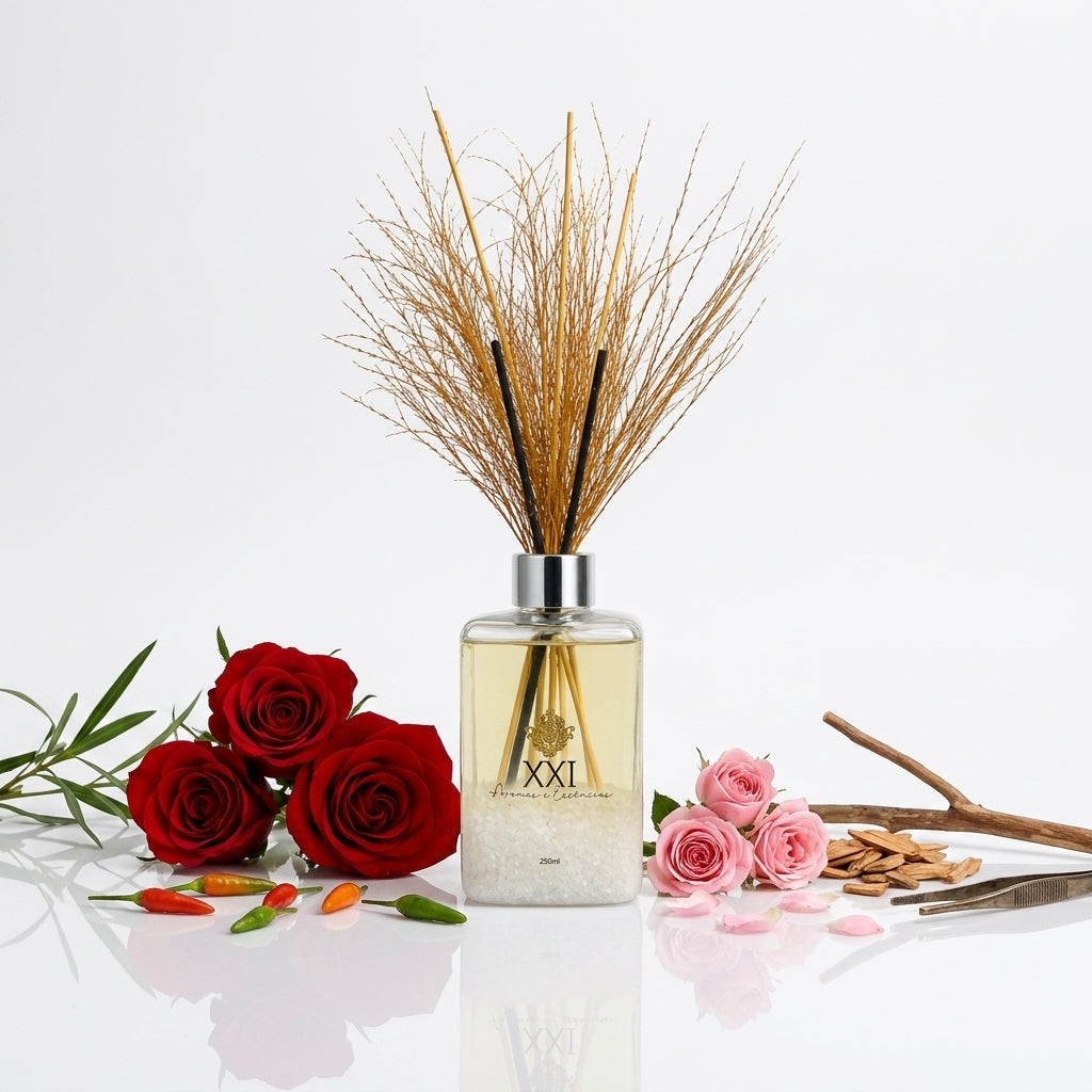 Difusor Mini Square 250ml Rosas e Pimentas - XXI Aromas