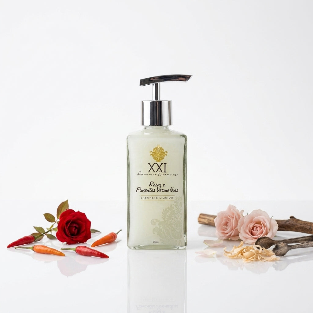 Sabonete Líquido Square 250ml Rosas e Pimentas - XXI Aromas