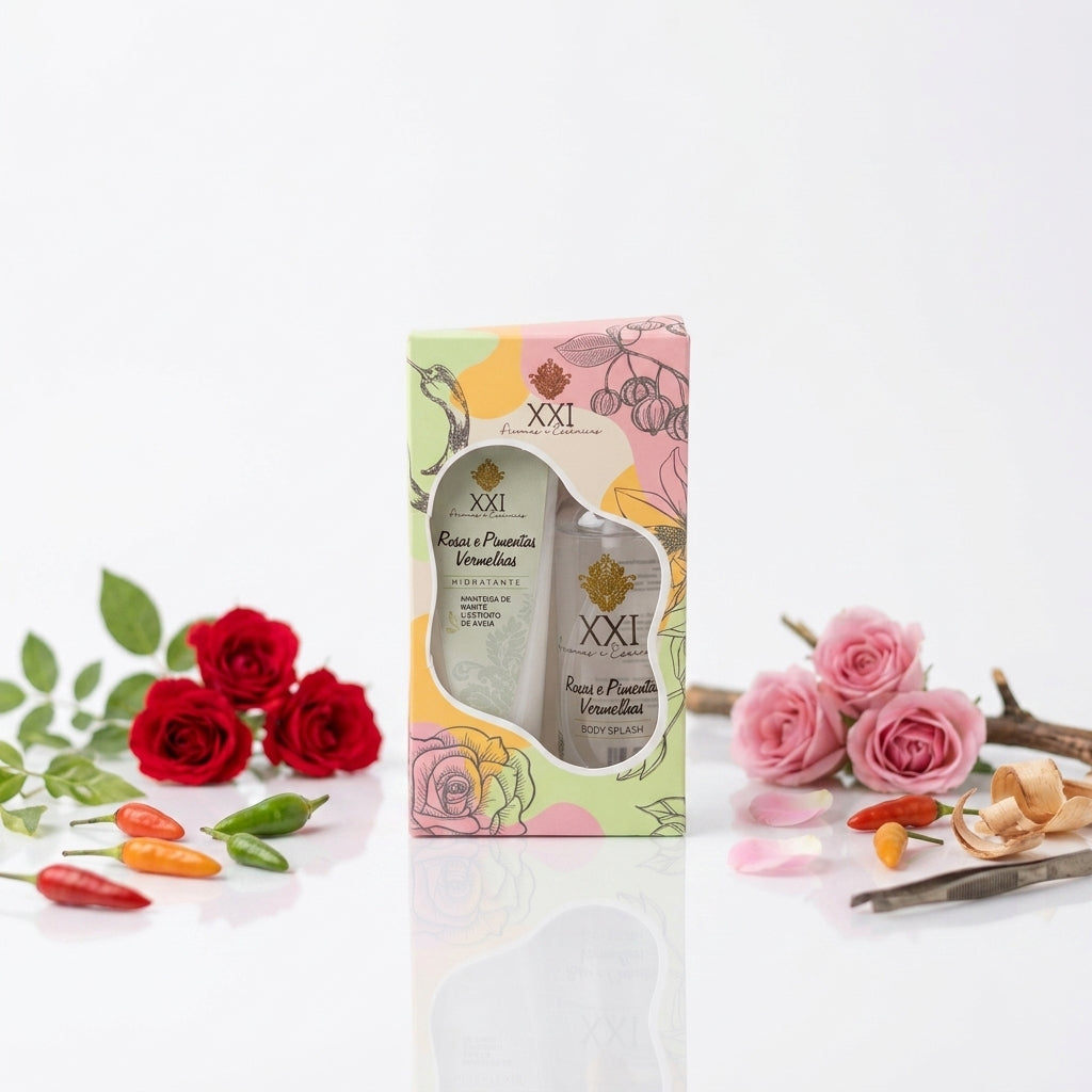 Kit Duo Body Splash e Hidratante Rosas e Pimentas 60ml
