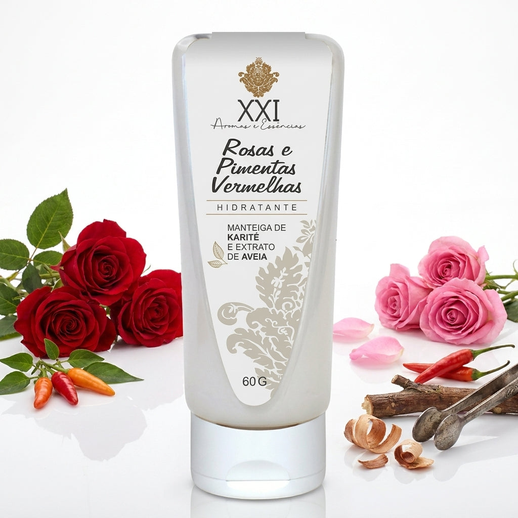 Hidratante Corporal 60ml Rosas e Pimentas Vermelhas - XXI Aromas