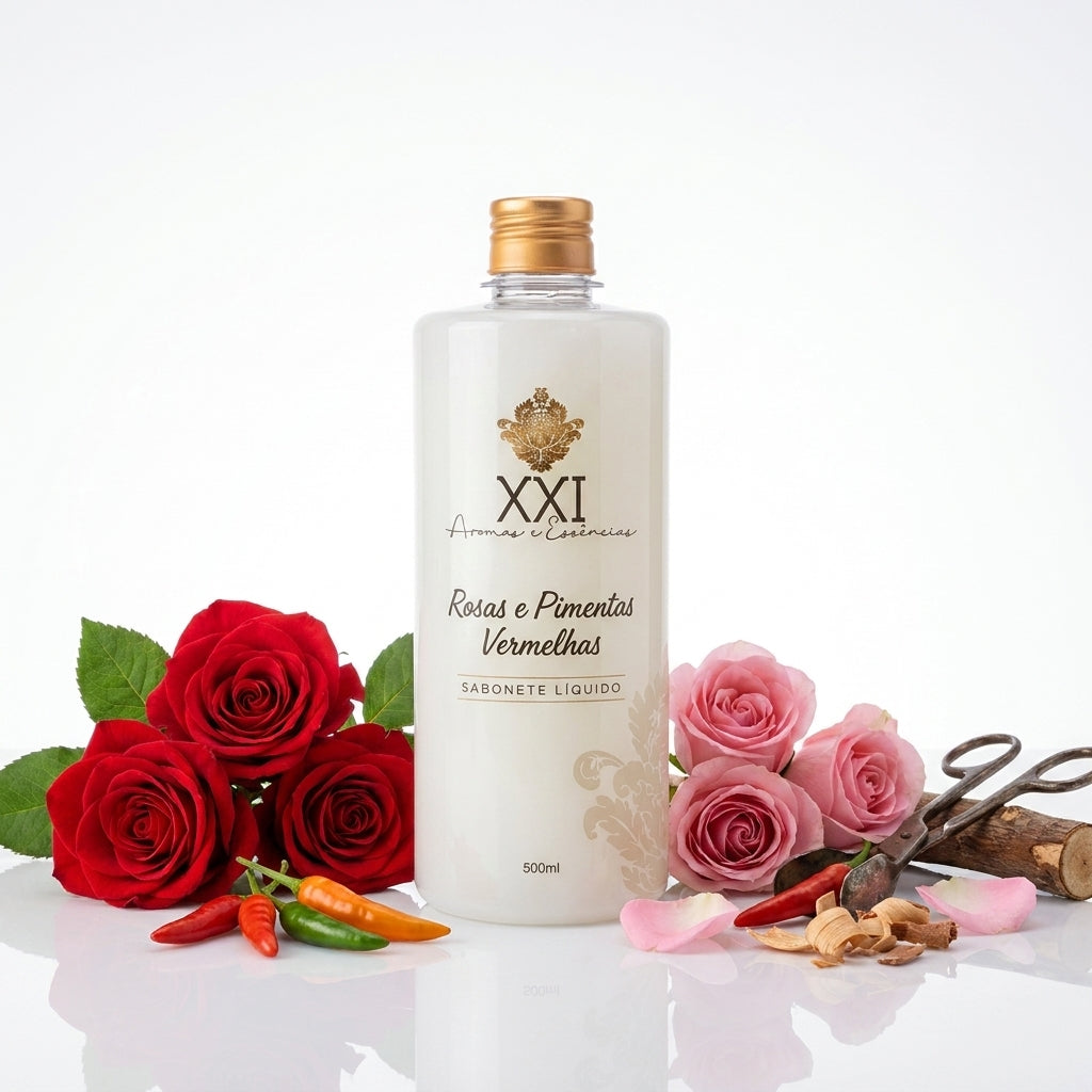 Sabonete Líquido Refil 500ml Rosas e Pimentas - XXI Aromas